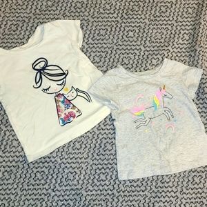 Pair of Girls Gap T-shirts 18-24M